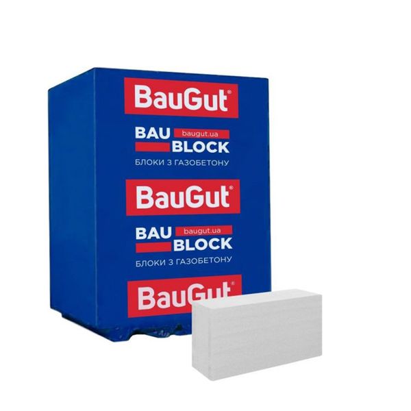 Газоблок BauGut 500 мм гладкий D500 S-23102 фото